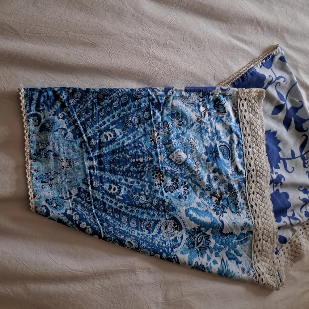 2 Pattern Cotton Infinity Scarf - Picture 7 of 16